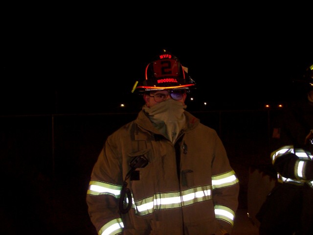 Chiefs Aide Wooddell bundled up in the cold